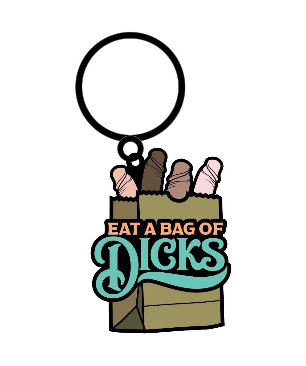EAT A BAG OF DICKS KEYCHAIN (NET) - WRKEY001