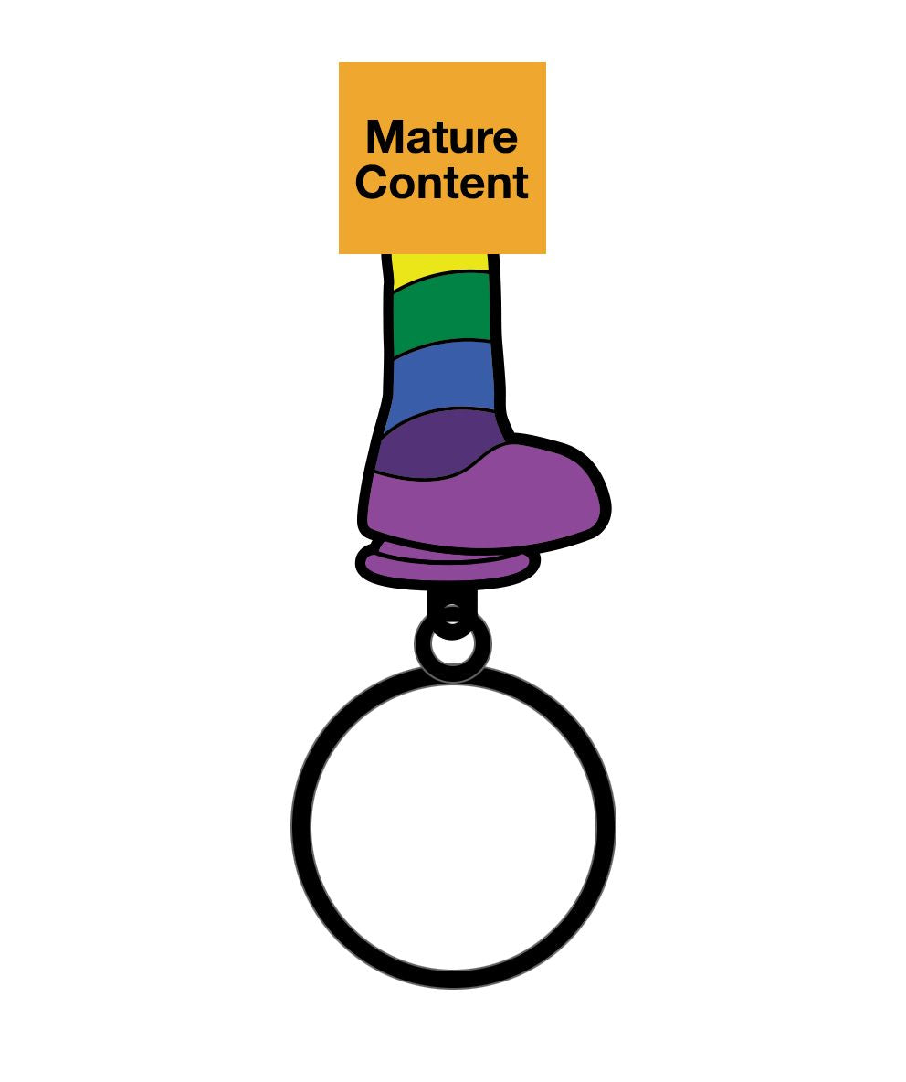 RAINBOW DILDO KEYCHAIN (NET) - WRKEY009