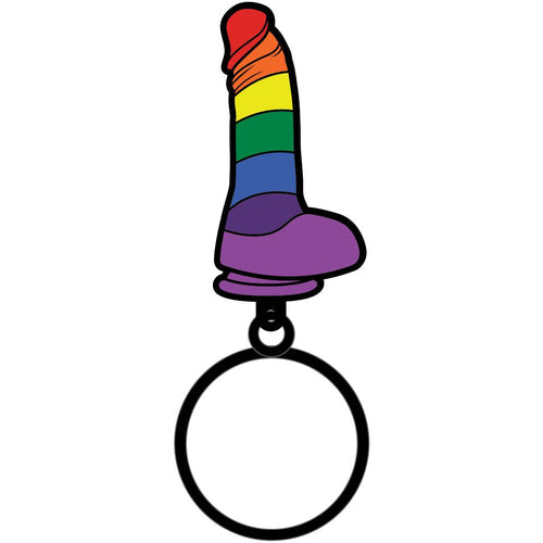 RAINBOW DILDO KEYCHAIN (NET) - WRKEY009