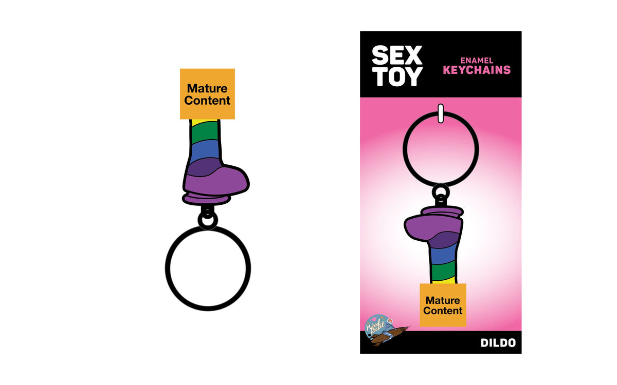 RAINBOW DILDO KEYCHAIN (NET) - WRKEY009