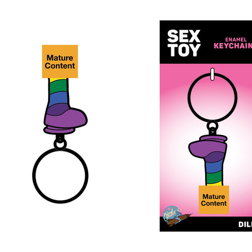 RAINBOW DILDO KEYCHAIN (NET) - WRKEY009