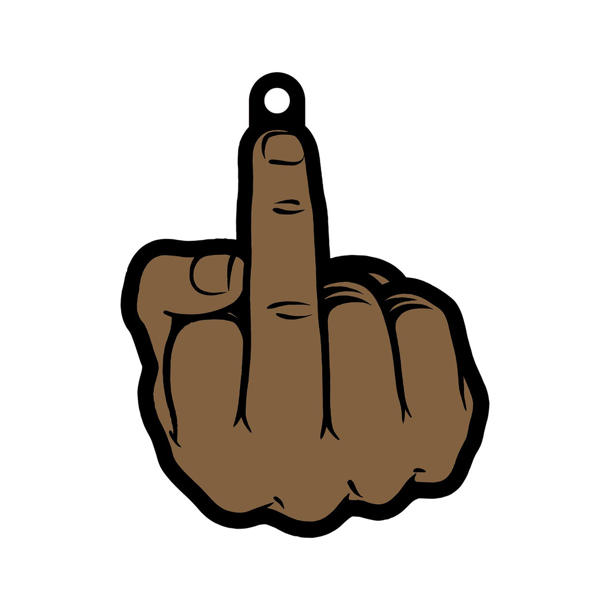MIDDLE FINGER BROWN AIR FRESHENER (NET) - WRVAF006