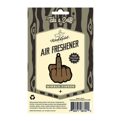 MIDDLE FINGER BROWN AIR FRESHENER (NET) - WRVAF006