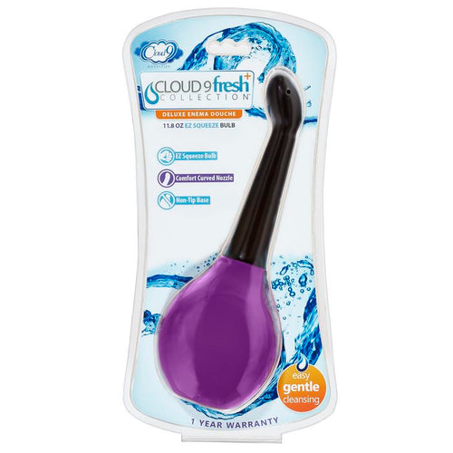 CLOUD 9 FRESH + DELUXE ANAL SOFT TIP ENEMA DOUCHE 11.8 OZ W/ EZ SQUEEZE BULB - WTC101CP
