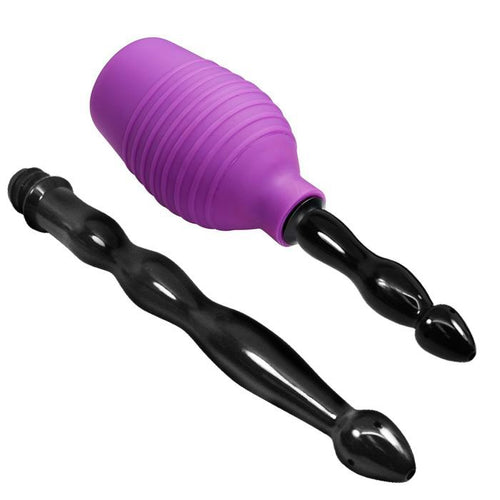 CLOUD 9 FRESH + DELUXE ANAL ENEMA DOUCHE KIT 10.8 OZ EZ SQUEEZE BULB W/ SOFT NOZZLE - WTC113CP