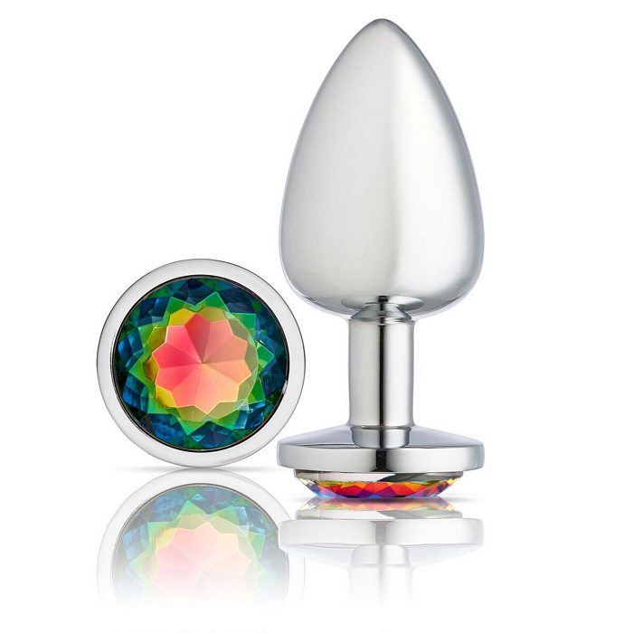 CLOUD 9 GEMS SILVER CHROMED ANAL PLUG LARGE - WTC302