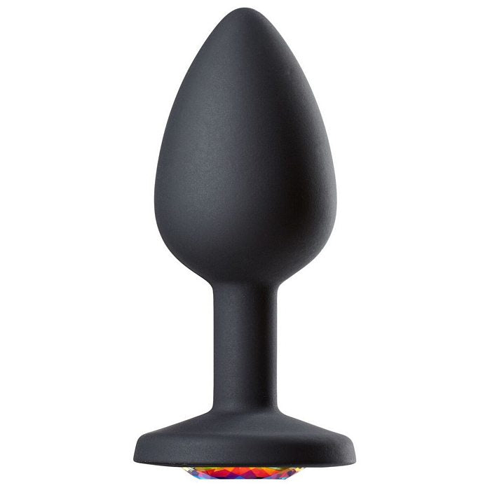CLOUD 9 GEMS BLACK SILICONE ANAL PLUG SMALL - WTC303