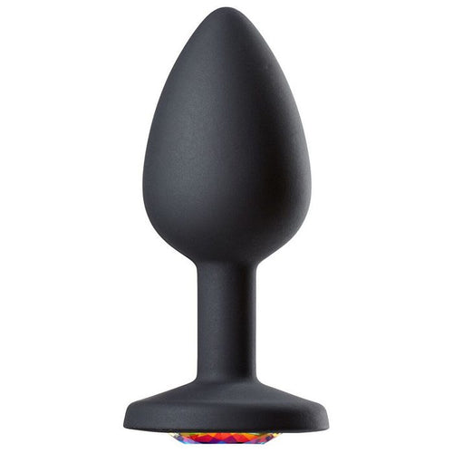 CLOUD 9 GEMS BLACK SILICONE ANAL PLUG SMALL - WTC303