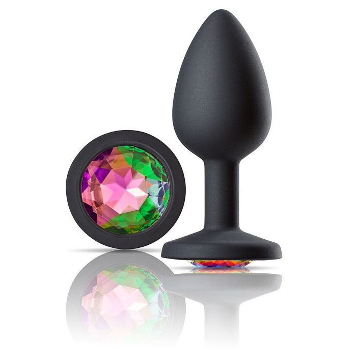 CLOUD 9 GEMS BLACK SILICONE ANAL PLUG SMALL - WTC303