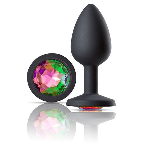 CLOUD 9 GEMS BLACK SILICONE ANAL PLUG SMALL - WTC303