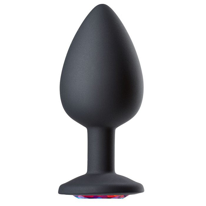 CLOUD 9 GEMS BLACK SILICONE ANAL PLUG LARGE - WTC305
