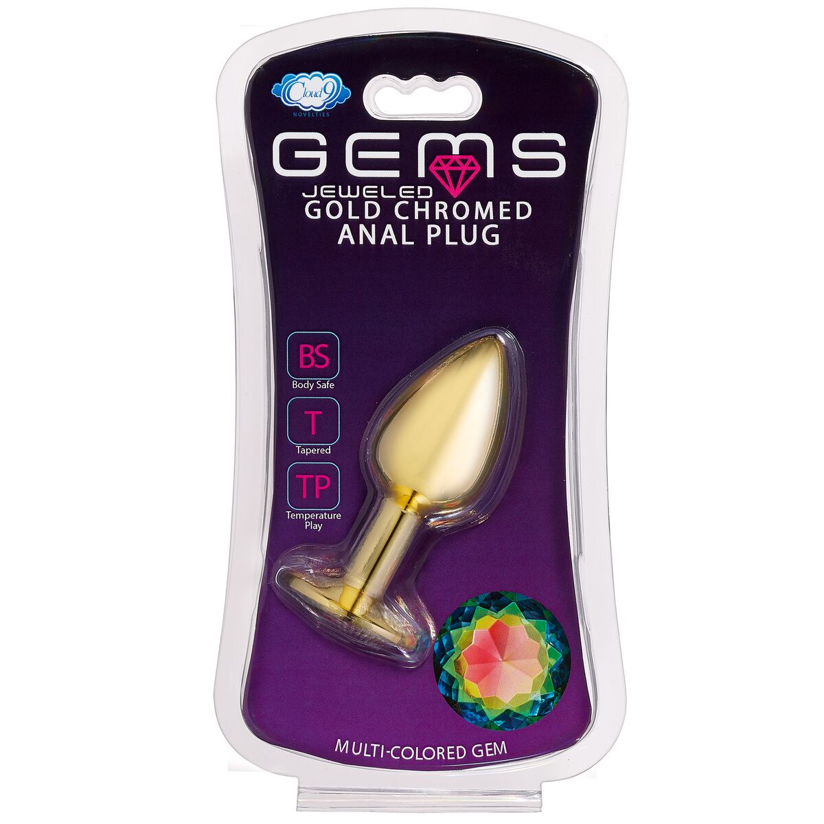 CLOUD 9 GEMS GOLD ANAL PLUG SMALL - WTC309