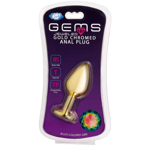 CLOUD 9 GEMS GOLD ANAL PLUG MEDIUM - WTC310