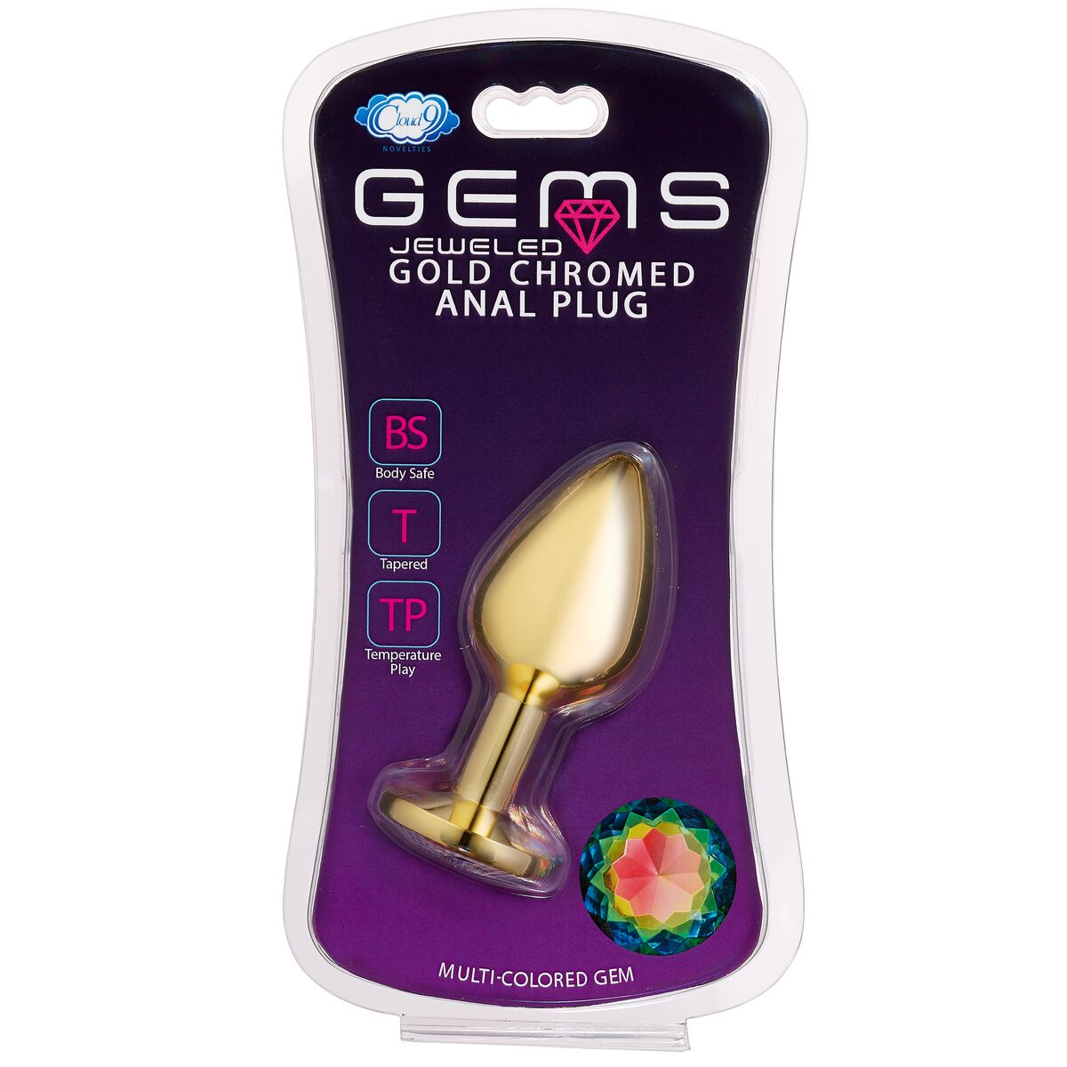 CLOUD 9 GEMS GOLD ANAL PLUG MEDIUM - WTC310
