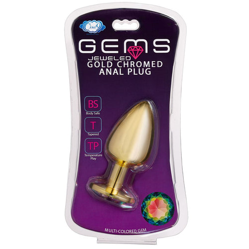 CLOUD 9 GEMS GOLD ANAL PLUG LARGE - WTC311
