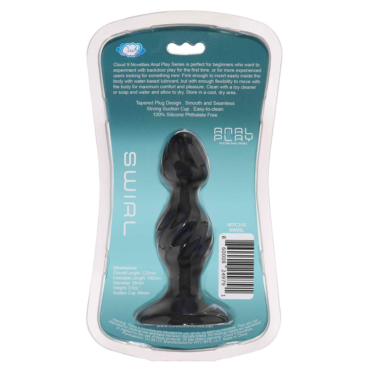 ANAL PLAY SILICONE SWIRL - WTC315