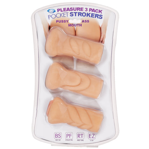 CLOUD 9 TRIO STROKER PUSSY ASS MOUTH MASTURBATOR KIT - WTC410