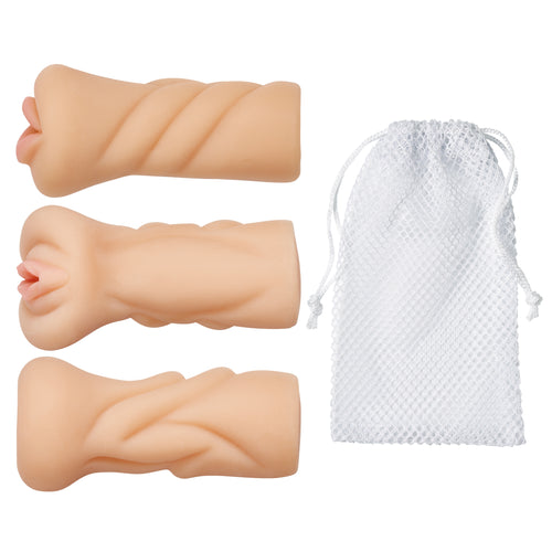 CLOUD 9 TRIO STROKER PUSSY ASS MOUTH MASTURBATOR KIT - WTC410