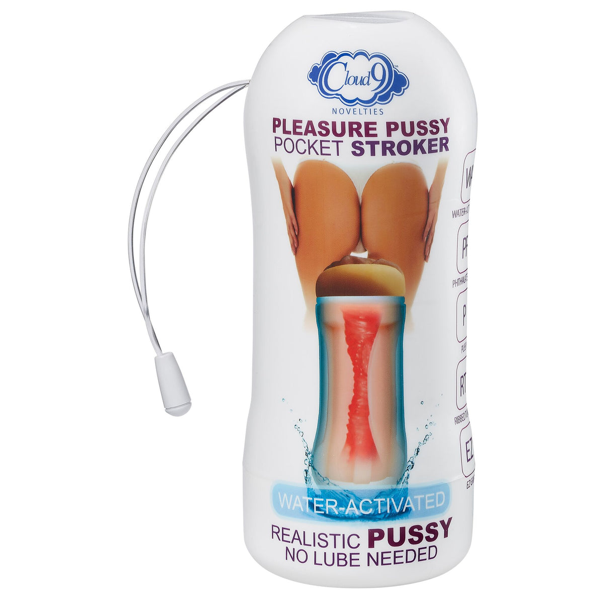 CLOUD 9 PLEASURE PUSSY POCKET STROKER WATER ACTIVATED TAN - WTC418