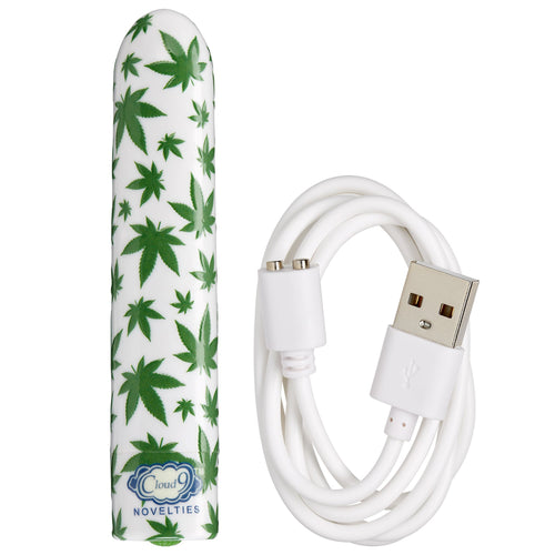 SLIM VIBE WHITE/CANNABIS LEAF - WTC600