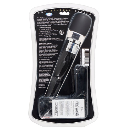 TURBO AC POWER WAND - BLK PRO SENSUAL SERIES - WTC624190AC