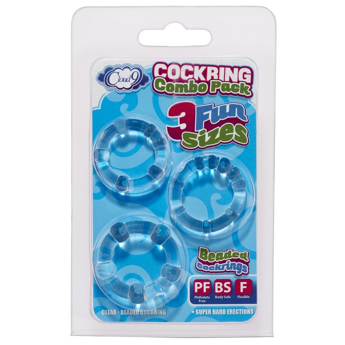 CLOUD 9 COCKRING COMBO BEADED CLEAR - WTC63831