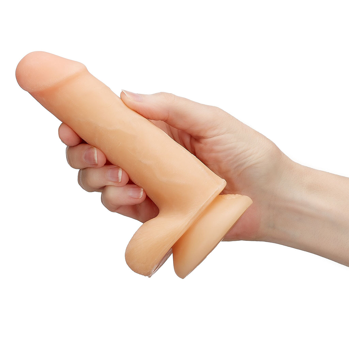 CLOUD 9 DUAL DENSITY DILDO 6IN W/ BALLS LIGHT - WTC700