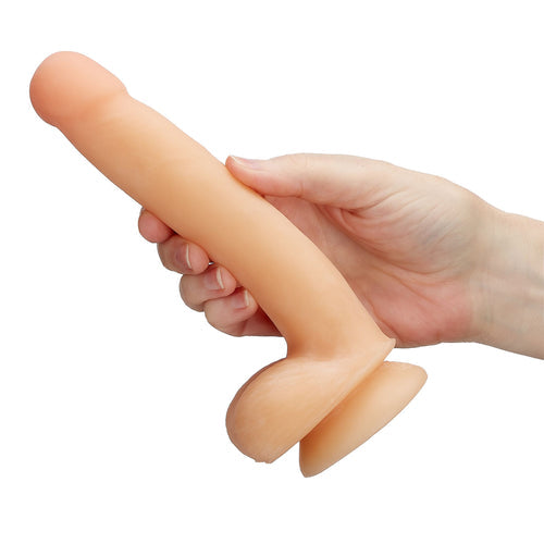 CLOUD 9 DUAL DENSITY DILDO TOUCH 7IN W/ BALLS LIGHT - WTC703