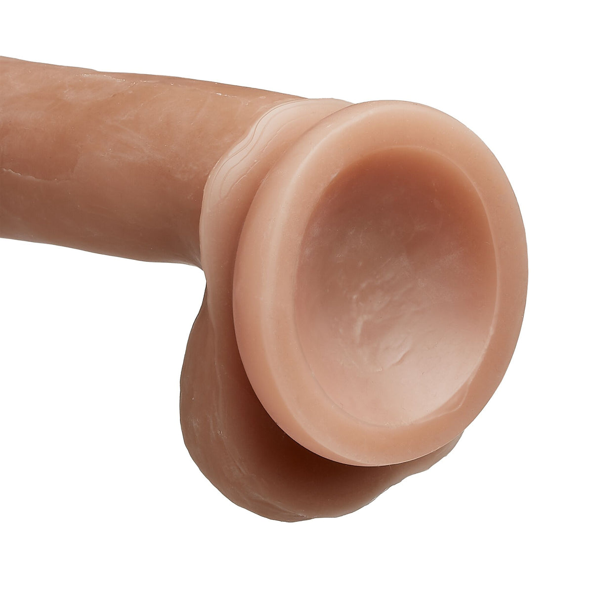 CLOUD 9 DUAL DENSITY DILDO TOUCH 7IN W/ BALLS TAN/ MOCHA - WTC704