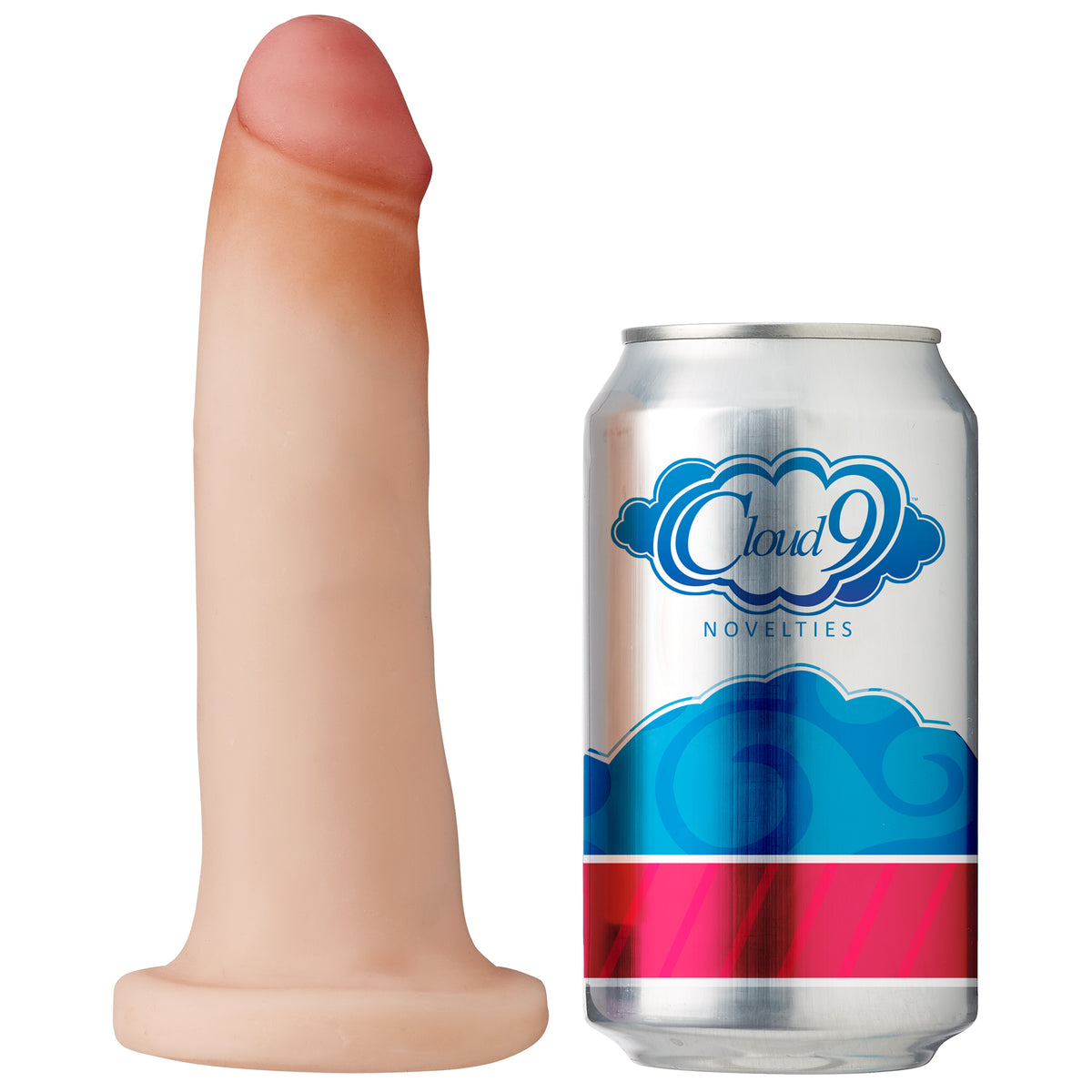 CLOUD 9 DUAL DENSITY DILDO TOUCH 7IN W/ NO BALLS LIGHT - WTC706