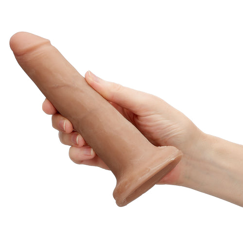 CLOUD 9 DUAL DENSITY DILDO TOUCH 7IN W/ NO BALLS TAN/ MOCHA - WTC707