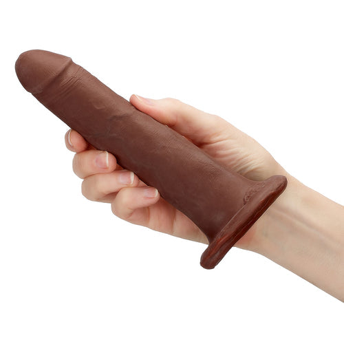 CLOUD 9 DUAL DENSITY DILDO TOUCH 7IN W/ NO BALLS BROWN - WTC708