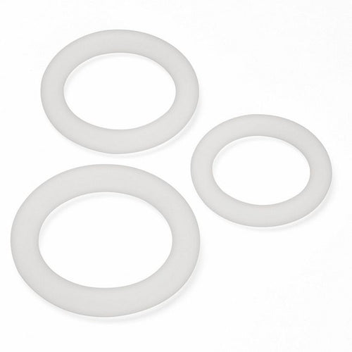 CLOUD 9 PRO SENSUAL SILICONE COCK RING 3 PACK CLEAR - WTC85212