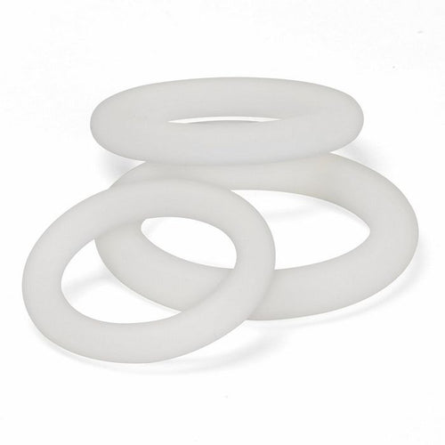 CLOUD 9 PRO SENSUAL SILICONE COCK RING 3 PACK CLEAR - WTC85212