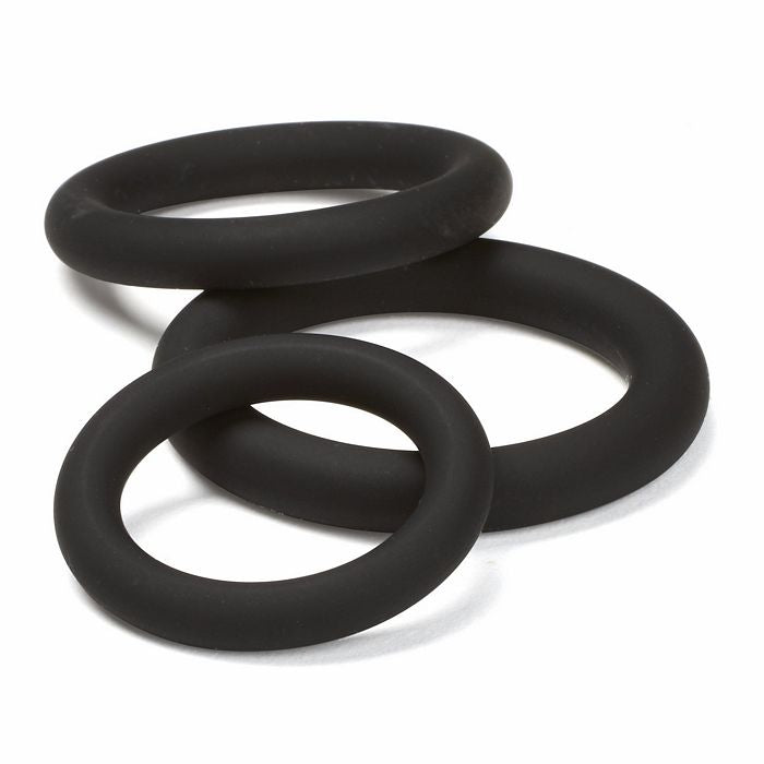 CLOUD 9 SILICONE C-RINGS 3 PCS BLACK (BULK) - WTC85213B