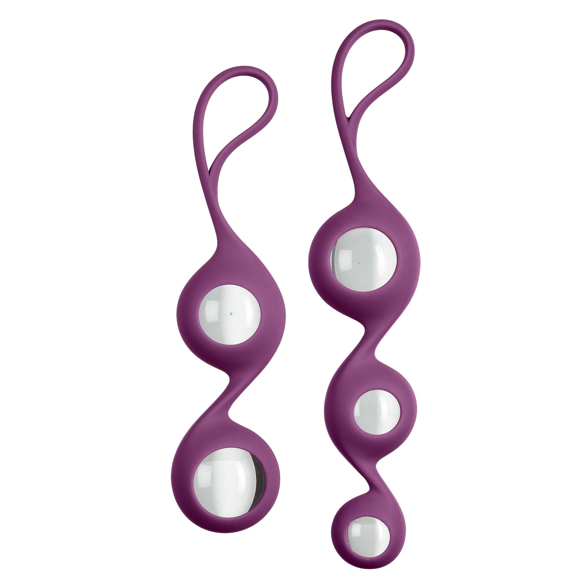 CLOUD 9 HEALTH & WELLNESS BOROSILICATE KEGEL TRAINING SET - PLUM - WTC906