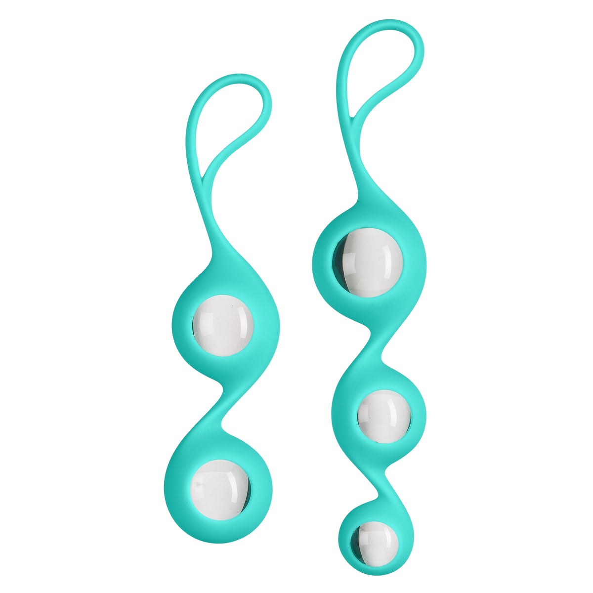 CLOUD 9 HEALTH & WELLNESS BOROSILICATE KEGEL TRAINING SET - TEAL - WTC908