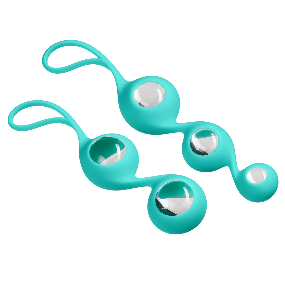 CLOUD 9 HEALTH & WELLNESS BOROSILICATE KEGEL TRAINING SET - TEAL - WTC908