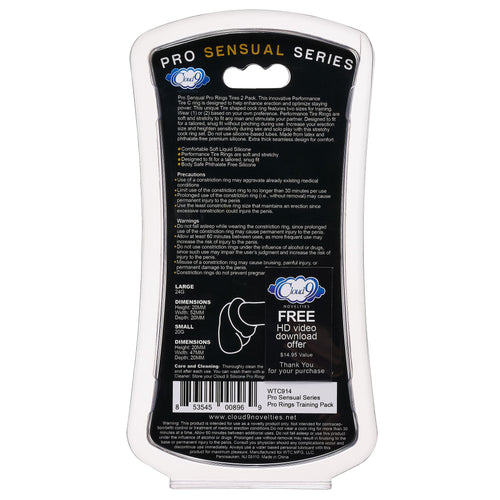 CLOUD 9 PRO RINGS LIQUID SILICONE TIRES 2 PACK BLACK - WTC914