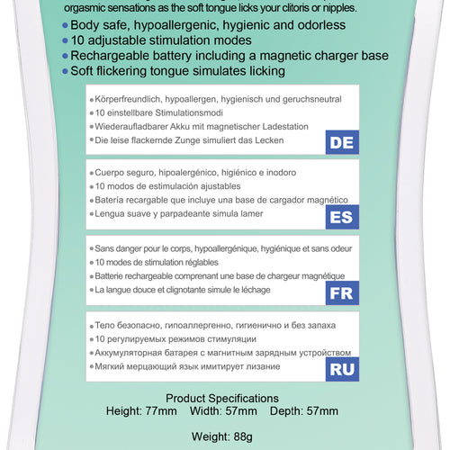 CLOUD 9 HEALTH & WELLNESS FLUTTER ORAL TONGUE STIMULATOR TEAL - WTC920