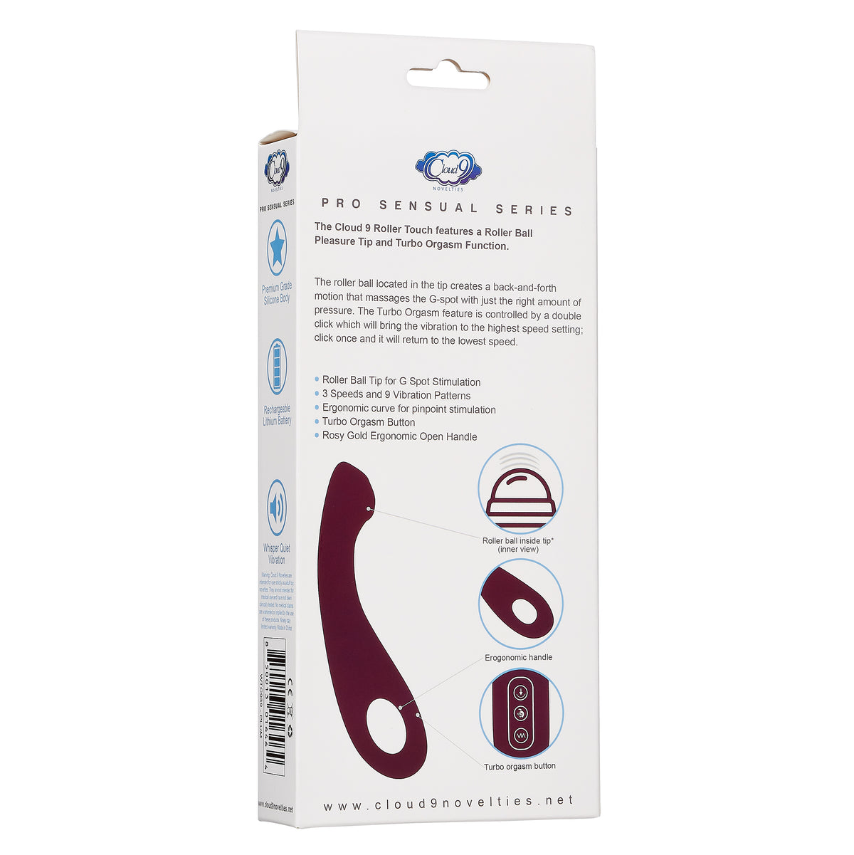 CLOUD 9 PRO SENSUAL ROLLER BALL G TURBO PLUM - WTC939
