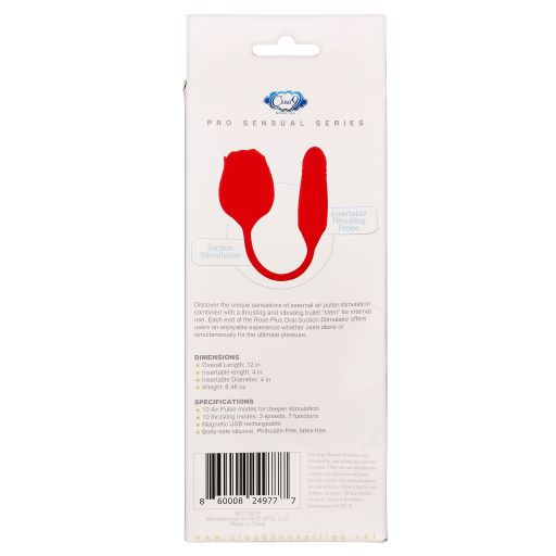 CLOUD 9 ROSE PLUS W/THRUSTING PLEASURE STEM PRO SENSUAL COLLECTION - WTC947R