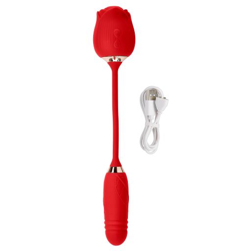 CLOUD 9 ROSE PLUS W/THRUSTING PLEASURE STEM PRO SENSUAL COLLECTION - WTC947R