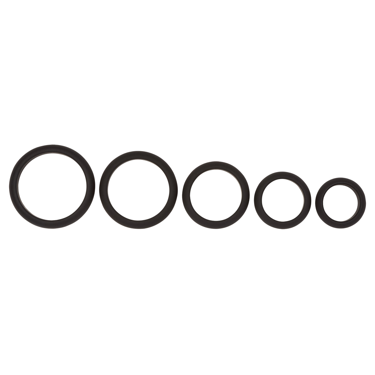 CLOUD 9 COMFORT COCK RINGS W/FLAT BACK 5-PK PRO SENSUAL LINE - WTC961