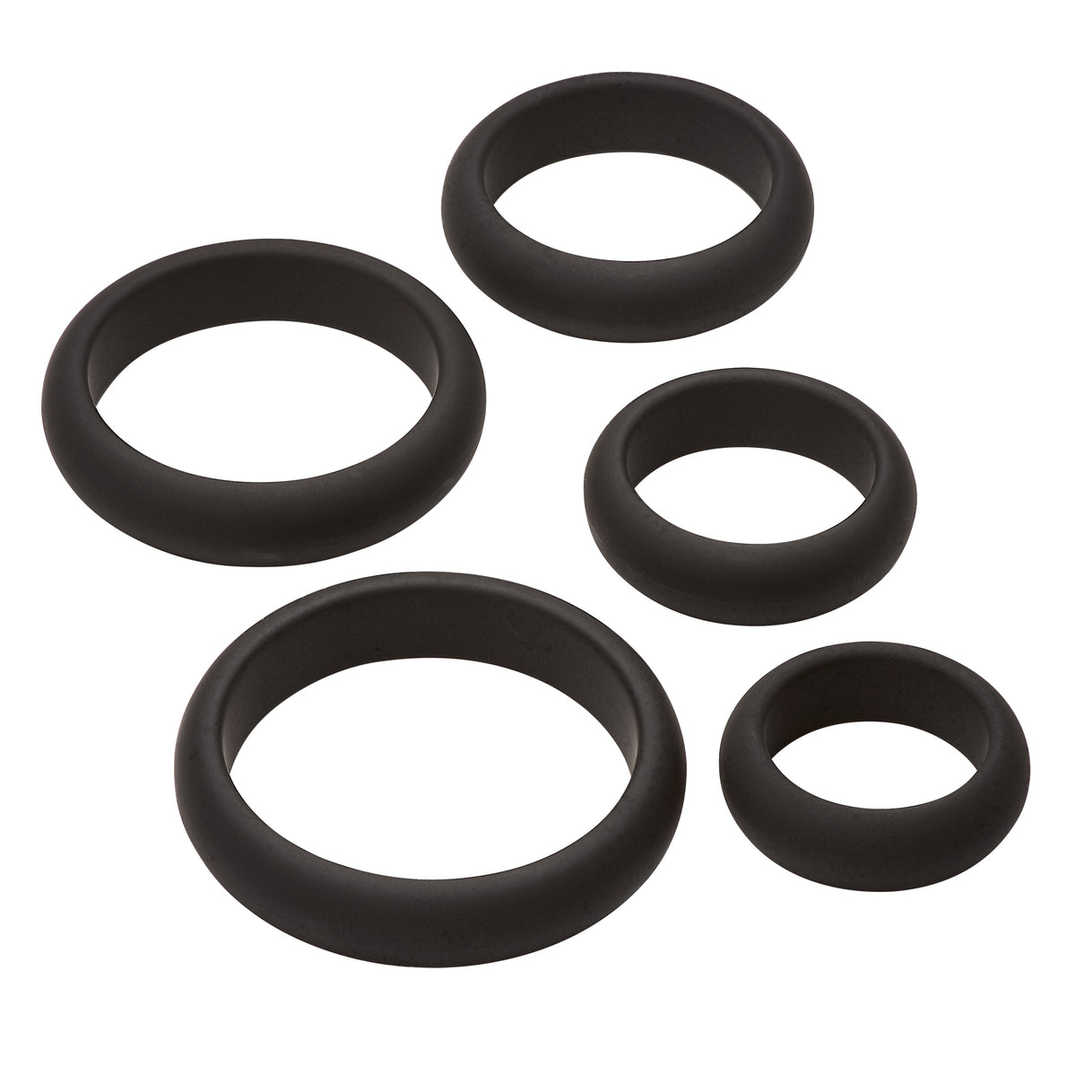 CLOUD 9 COMFORT COCK RINGS W/FLAT BACK 5-PK PRO SENSUAL LINE - WTC961