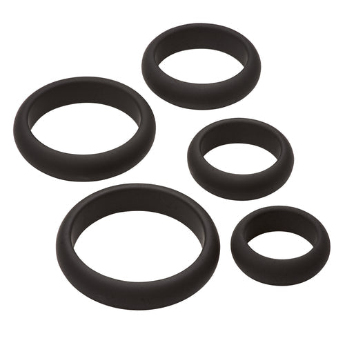 CLOUD 9 COMFORT COCK RINGS W/FLAT BACK 5-PK PRO SENSUAL LINE - WTC961