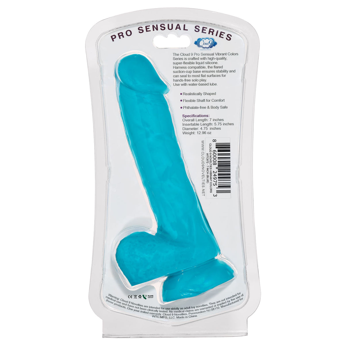 CLOUD 9 VIBRANT COLORS 7 BLUE PRO SENSUAL LINE " - WTC972