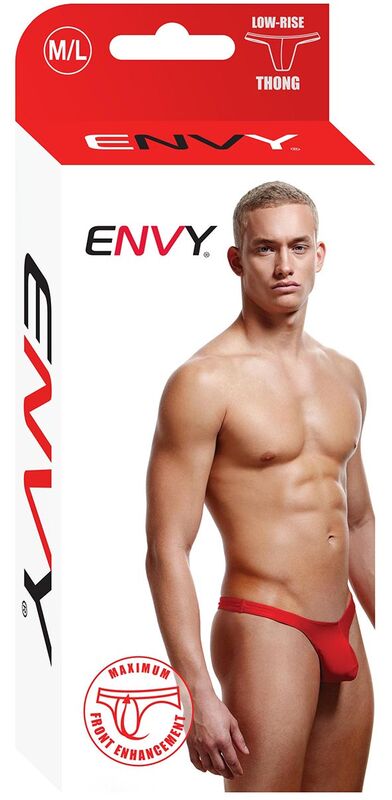 ENVY LOW RISE THONG RED M/L - XGBLE034REDML