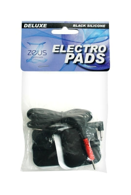 ZEUS ELECTROSEX BLACK ADHESIVE SILICONE PADS PAIR - XRAC212