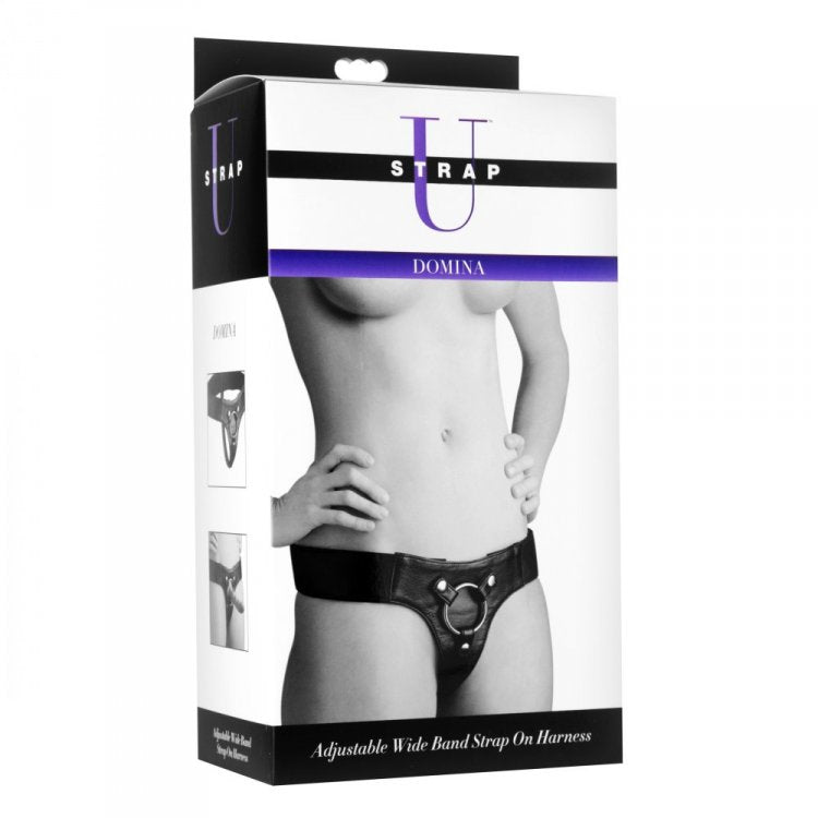 STRAP U DOMINA WIDE BAND STRAP ON HARNESS - XRAD917
